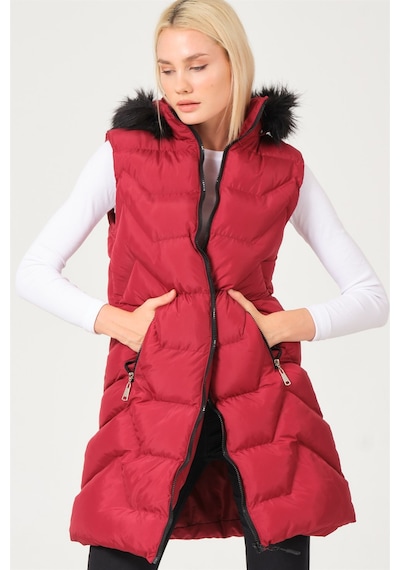 Dewberry Bayan Yelek Z6761 Bordo