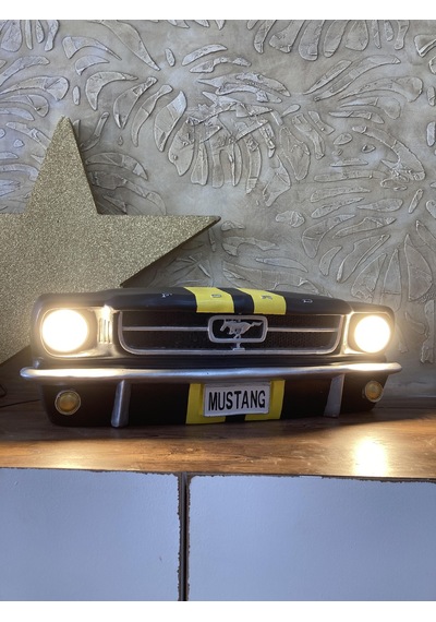 Işıklı Mustang Duvar Obje Araba Siyah Sarı 94386946
