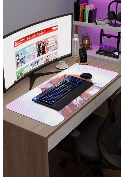 Ddlc Kaymaz Dikişli Kauçuk Oyuncu Mousepad V3 - 90x40 Xxl Gaming Mouse Pad Fare Altlığı