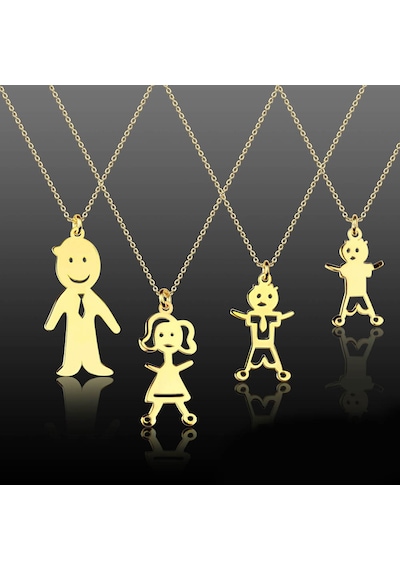 Kuyumcudukkani "annem" Sevgi Kolyesi-35046-g Gold