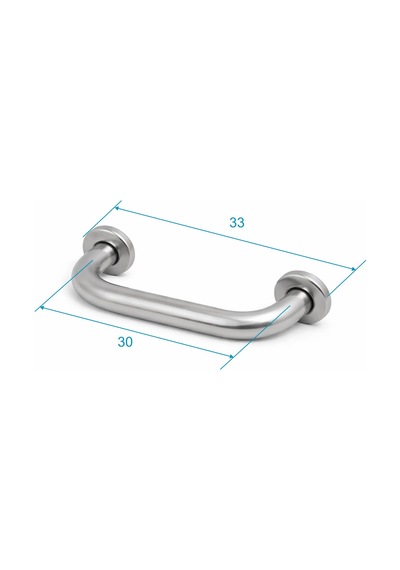 Aqua Bagno Basic Tutunma Barı 30 Cm Paslanmaz Çelik 32 Mm Banyo Engelli Tutamağı Krom