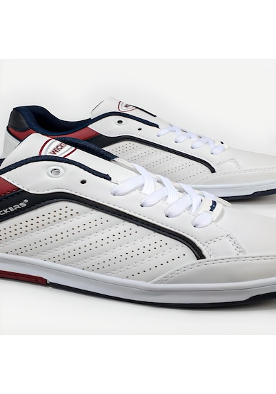 WİCKERS 1777 Beyaz_Bordo Erkek Sneaker Günlük Spor Ayakkabı Beyaz - Bordo
