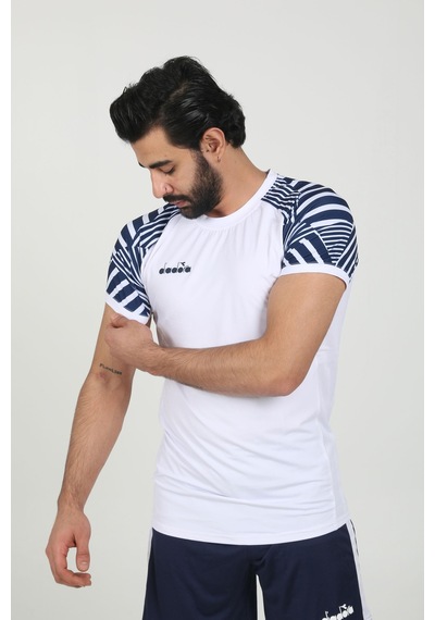 Diadora Derby Tişört Beyaz Lacivert