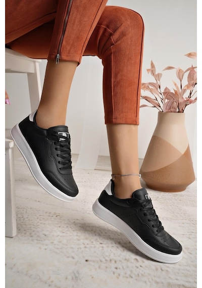 Nesilshoes Darkstep 158 Siyah Beyaz Unisex Sneakers Siyah&beyaz
