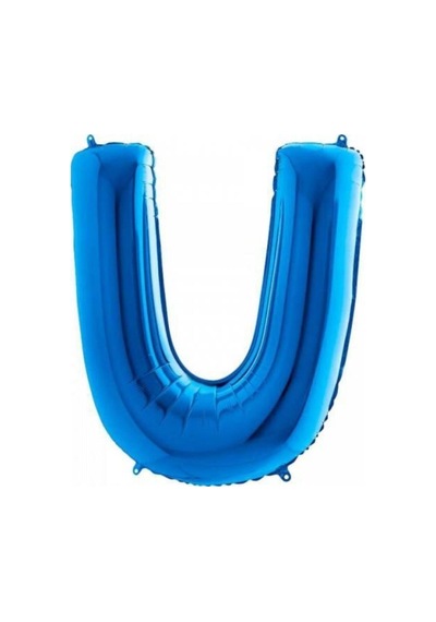U Harf Folyo Balon Mavi 100cm Mavi
