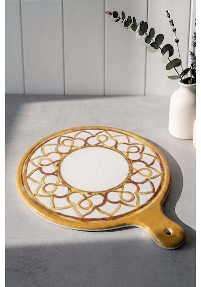 Worn Gold Peynir Sunum Tabağı 26 Cm Çok Renkli