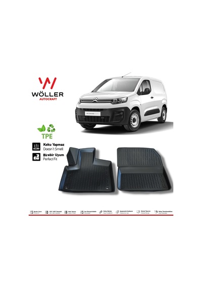 Citroen Berlingo Van Paspas 2019 Sonrası 3d Havuzlu Wöller Paspas