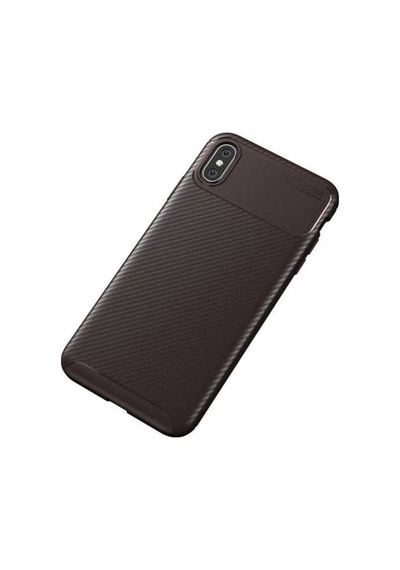 Apple Uyumlu iPhone X Kılıf Zore Negro Silikon Kapak Kahverengi