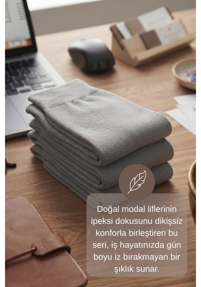 Socketta 3'lü Gri Erkek Business Modal Dikişsiz Takviyeli İnce Yazlık Soket Çorap - Premium Gri Socketta 3'lü Gri Erkek Business Modal Dikişsiz Takviyeli İnce Yazlık Soket Çorap - Premium Gri