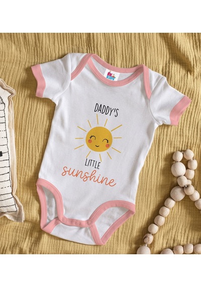 Bk Gift Bk Kids Little Sunshine Tasarımlı Pembe Bebek Body Zıbın-1 6 - 9 Ay Sarı