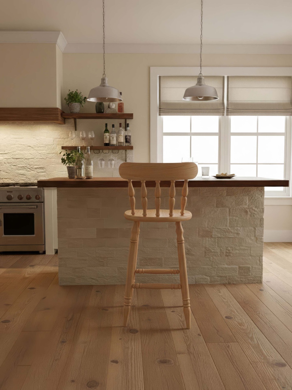Nord Ahşap Bar Sandalyesi Natural