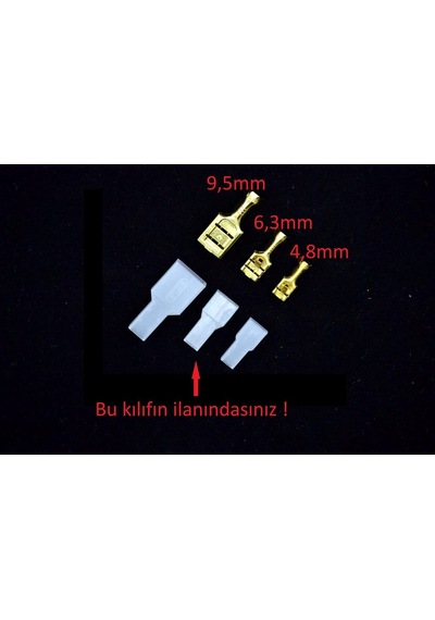 10 Adet 6,3 Dişi Fiş İçin İzolasyon Kılıfı
