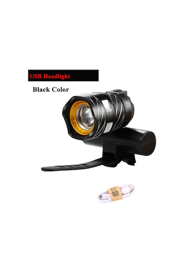 Bisiklet Farı 15000 Lümen T6 Led 3000Mah Pil Su Geçirmez Siyah