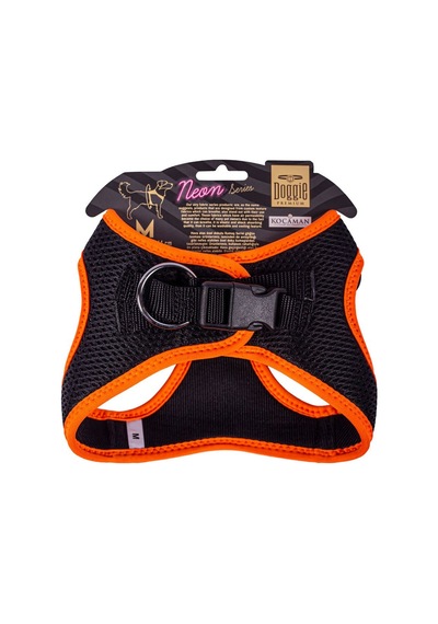 Doggie Havalı Dokuma Neon Serisi Küçük Irk Göğüs Tasması Turuncu M-38-44Cm Turuncu