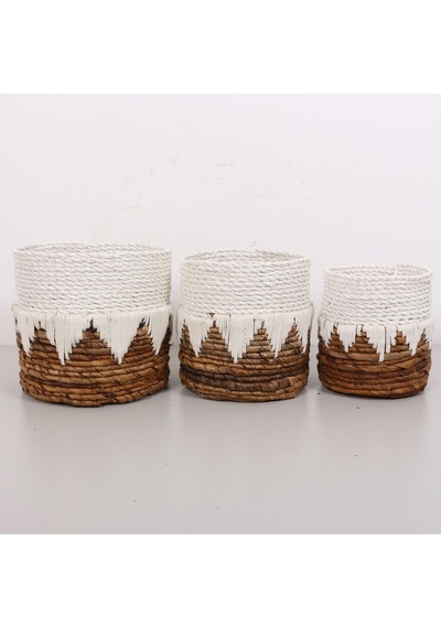 Didim Doğal Abaka 21x19 Cm Saksılık & Saklama Düzenleme Beyaz