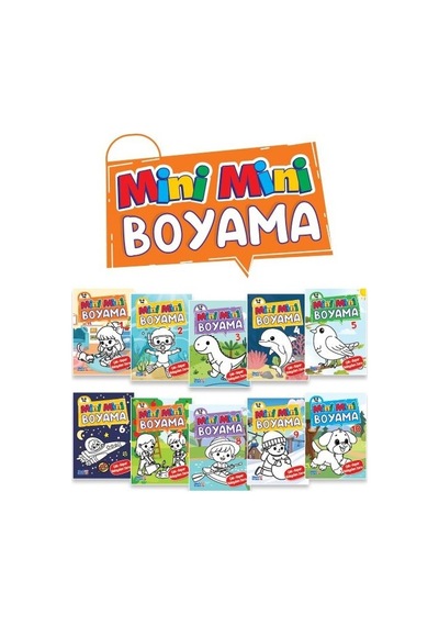 Mini Mini Boyama Kitabı Büyük Boy 10 Çeşit - 50 - Ybve-674372