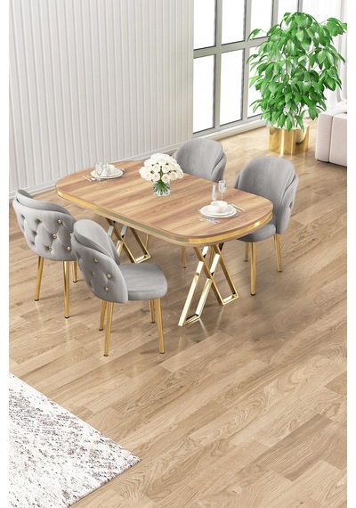 Canisa Zae Serisi 90x168 Lak Panel Hazar Gold Ayak Masa Takımı 4 Gri Sandalye Hazar Masa Gri Sandalye Ayaklar Gold Canisa Zae Serisi 90x168 Lak Panel Hazar Gold Ayak Masa Takımı 4 Gri Sandalye Hazar Masa Gri Sandalye Ayaklar Gold