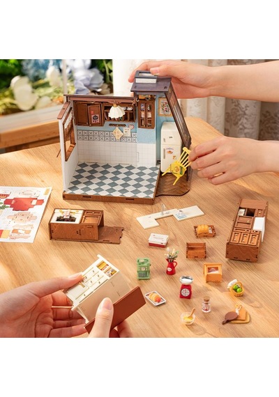 Rolife Dg172 Mutfak Odası Baking Kitchen Dıy Minyatür Maket Model Seti Mini Dollhouse 3d Model Kit Detaylı Dekoratif Hobi Seti 3d Puzzle Tiny House