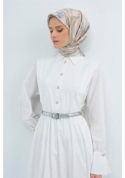 Armine İpek Eşarp 2026 Yaz - 9512-31 Soft Pembe Mavi Twill