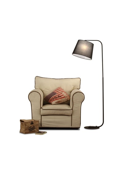 RİOLİGHT RETRO3 RUSTİK SİYAH HAREKETLİ KUMAŞ BAŞLIK METAL LAMBADE