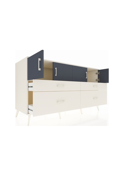 Kronos Konsol 2 Raflı 4 Çekmeceli 4 Kapaklı 176x59x99 Aytaşı-antr Aytaşı-antrasit/aytaşı