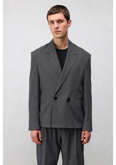Antioch Relaxed Fit Erkek Blazer Ceket Gri-1