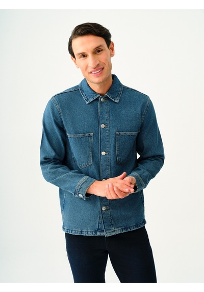Oversize Fit Erkek Ceket Denim