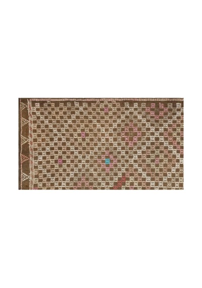 El Dokuması Vintage Yün-pamuk Geometric Halı 36551 147 X 264 Cm Çok Renkli