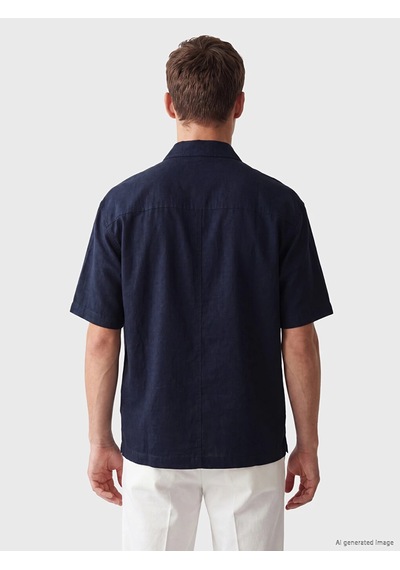 Lcw Vision Lacivert Regular Fit Armürlü Erkek Gömlek