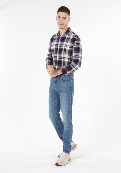 Colin's Colins Slim Fit Shirt Neck Ekoseli Erkek Mor Uzun Kol Gömlek Cl1061370 Q1.v2 Prp Mor Colin's Colins Slim Fit Shirt Neck Ekoseli Erkek Mor Uzun Kol Gömlek Cl1061370 Q1.v2 Prp Mor