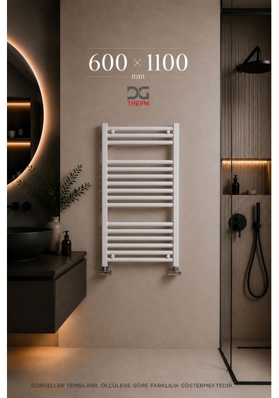600x1100 Beyaz Havlupan 15 Borulu Banyo Havlupanı