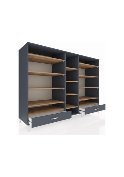 Kronos Dolap 14 Raflı 2 Çekmeceli 220x59x163 Antrasit-çam/antras Antrasit-çam/antrasit Kronos Dolap 14 Raflı 2 Çekmeceli 220x59x163 Antrasit-çam/antras Antrasit-çam/antrasit