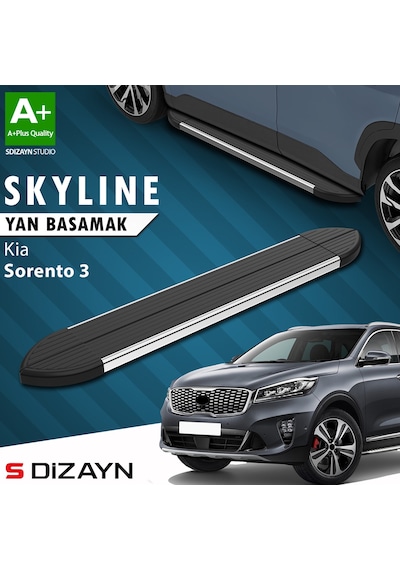 S-dizayn Kia Sorento 3 Skyline Krom Yan Basamak 183 Cm 2014-2020 A+ Kalite