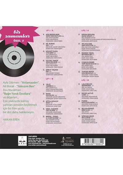 Bir Zamanlar Özel Vol. 2 33 Plak Pop Müzik Çeşitli Sanatçılar