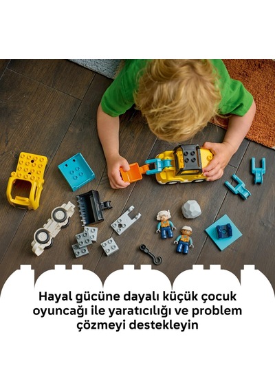 Duplo Kasabası 3'ü 1 Arada İnşaat Araçları 10475