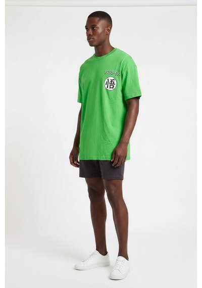 Blow Up Future Gen Son Goku Yeşil Oversize Erkek T-shirt 141619 SİYAH