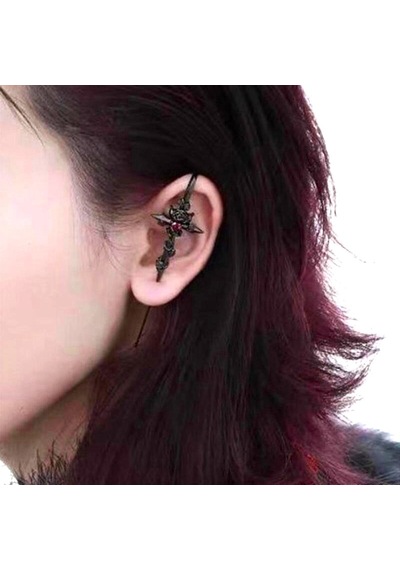 Dükkan Design Punk Elf Küpe Antrasit
