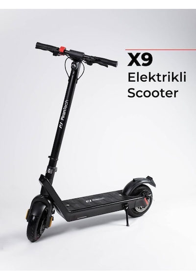 X9 Elektrikli Scooter - Çıkartılabilir Bataryalı 850w Katlanabilir Scooter Siyah