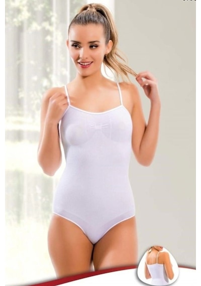 Royaleks Korseli Çıtçıtlı Body Alttan Çıtçıtlı Body Atlet Korse 17500 - Beyaz Çok Renkli