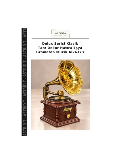 Delux Serisi Klasik Tarz Dekor Hatıra Eşya Gramafon Müzik Alk6373