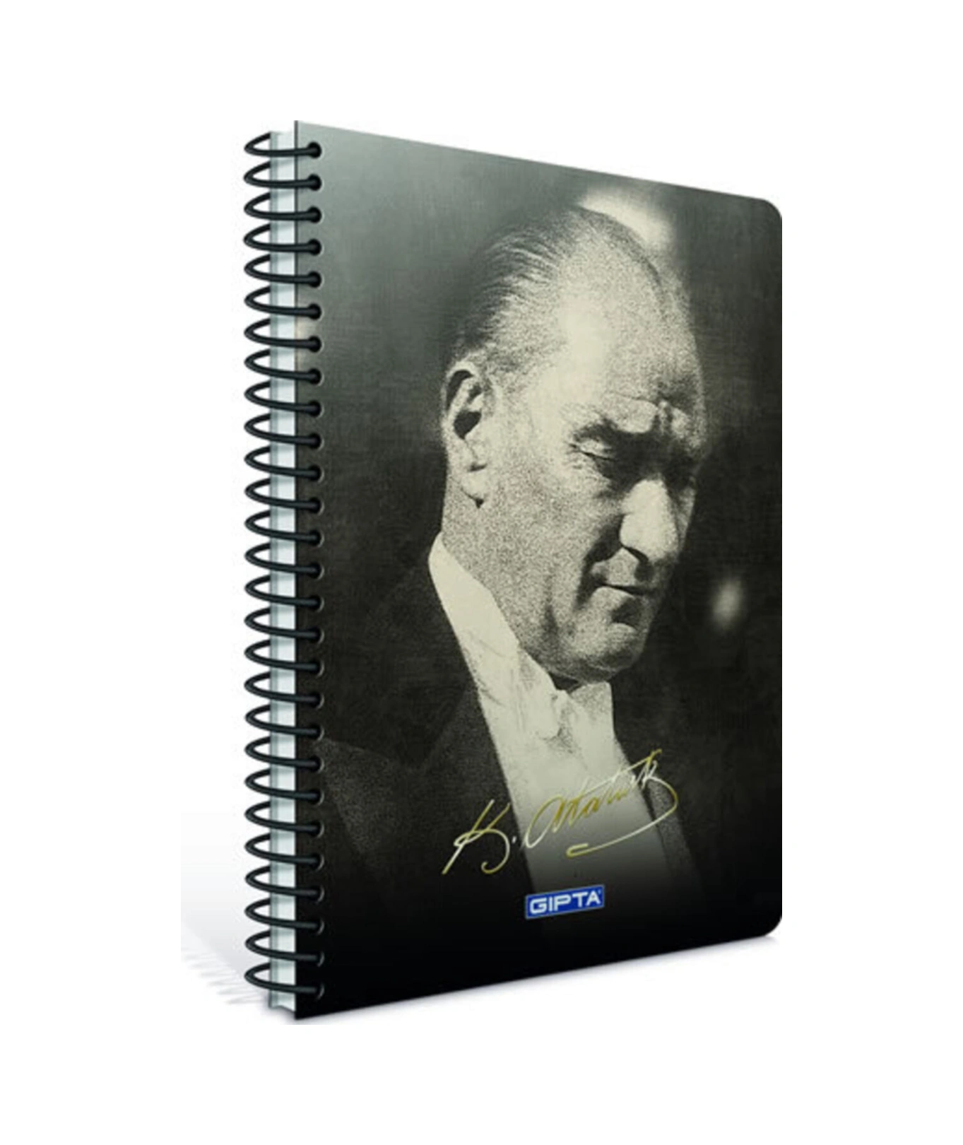 Atatürk Spiralli Sert Kapak Defter 17x24cm 100 Yaprak Kareli 3 Lü Paket 2651