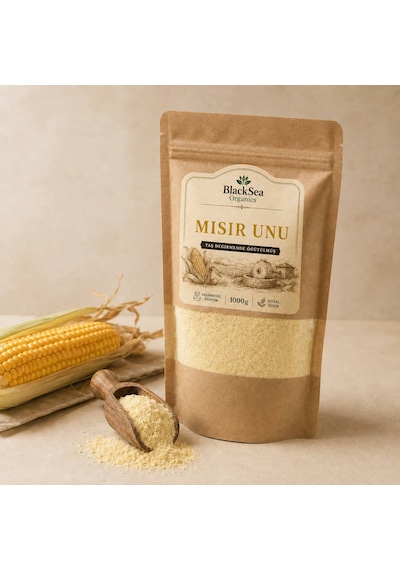 Blacksea Organics Ata Tohum Taş Değirmen Mısır Unu 1 Kg - Muhlama, Kuymak Ve Ekmeklik
