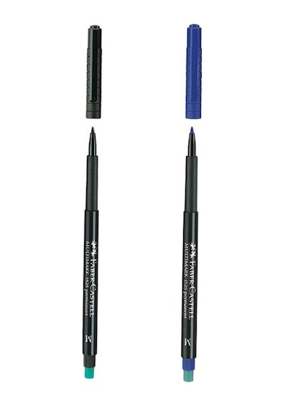 Faber Castell Multimark Permanent Asetat Kalemi M 2li Set Çok Renkli