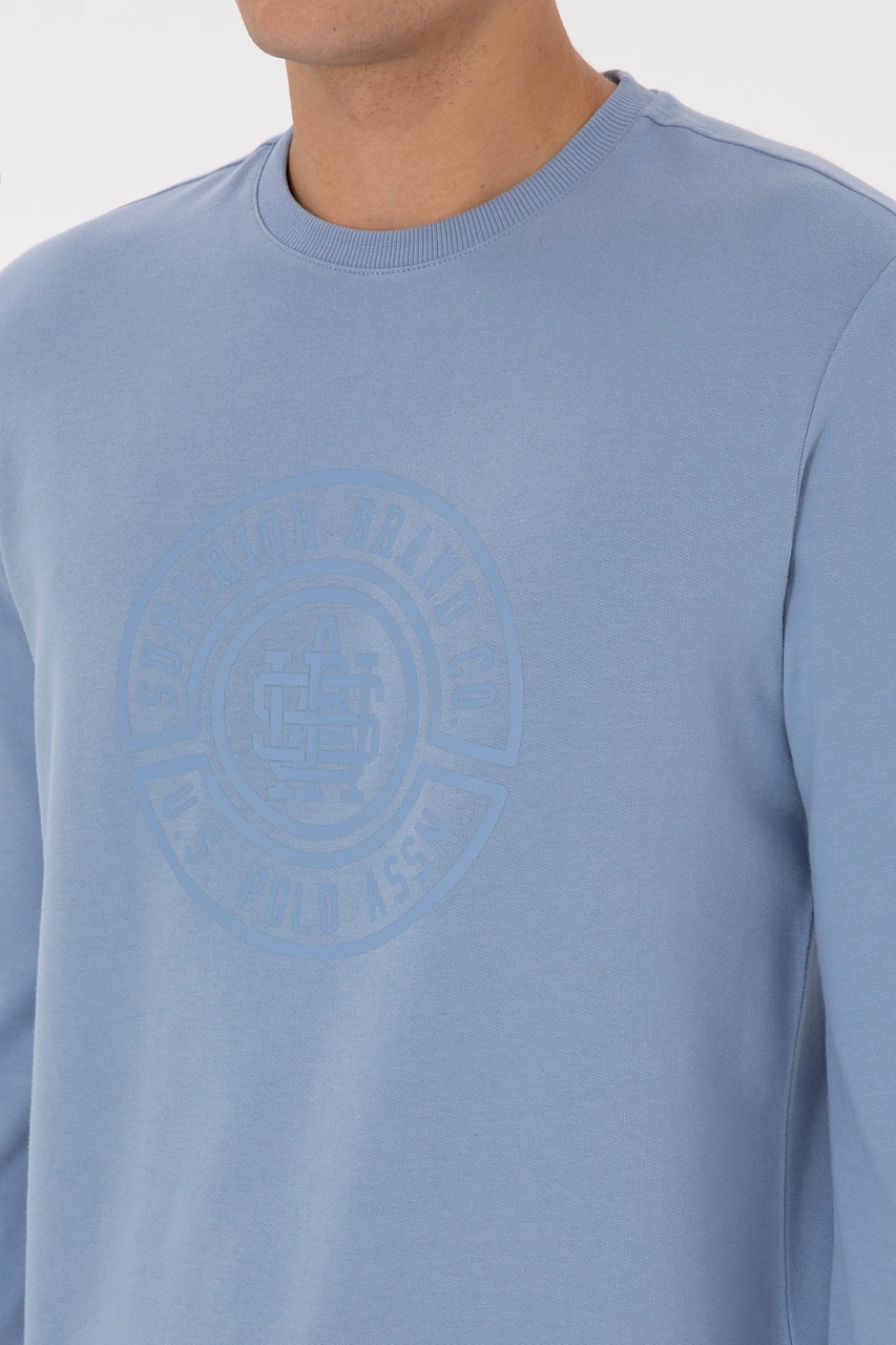 U.S. Polo Assn. Erkek Regular Fit Bisiklet Yaka Mavi İnce Sweatshirt 50324788-VR036 U.S. Polo Assn. Erkek Regular Fit Bisiklet Yaka Mavi İnce Sweatshirt 50324788-VR036