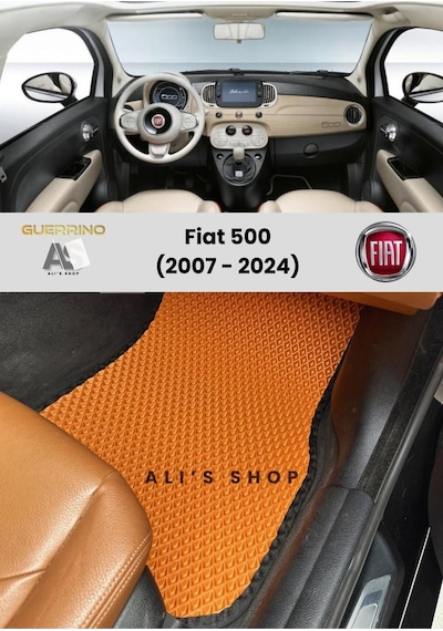 Fiat-500 Için 2007-2024 Arası Araca Özel Yeni Nesil Eva Mat Havuzlu Eva Araba Paspası