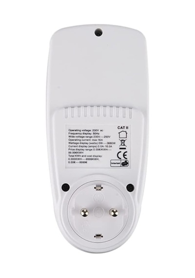 Wattmetre Priz Tipi 16a 3680w Enerji Sarfiyat Ölçer Tüketim Ölçer Akım Korumalı