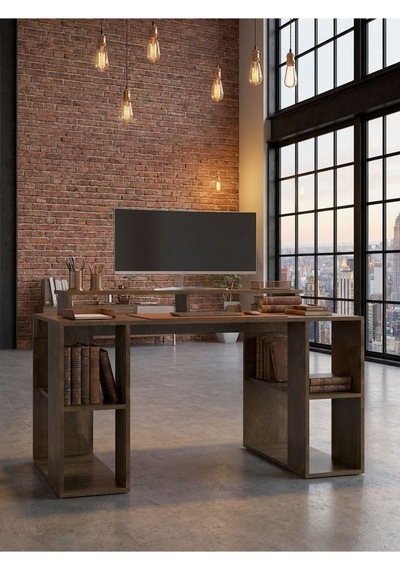 Karnaval Çalışma Masası M35002-2 Ders Çalışma Masası Bilgisayar Masası Ceviz 140x75cm