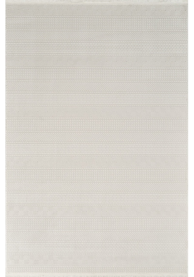 Mariesse Home Jasmine Serisi Bambu Dokulu Modern Sık Dokuma Koridor Kesme Yolluk Dokuma Makine Halısı E503 Krem