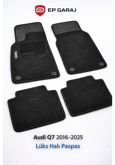 Audi Q7 2016-2025 Uyumlu Halı Paspas Seti 4 Parça