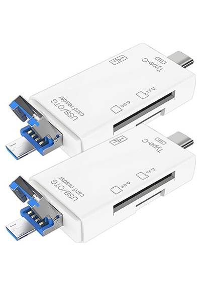 Type C, Micro Usb, Usb, Otg 6 İn 1 Kart Okuyucu Adaptör Usb Otg Hub Type C Çoklu, Card Reader